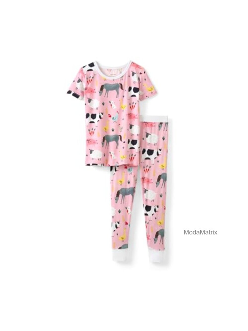 Toddler Short Sleeve & Pants Pajama Set, Viscose from Bamboo